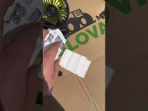 Вентилятор автомобильный от прикуривателя 12 вольт (две скорости 3-лопасті) Ø-11см, видео 1