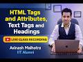 HTML Tags and Attributes Tutorial | Text Tags & Headings Explained for Beginners