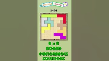 #2446 8x8 Board (Not an image) Pentominoes Math Puzzle #mathchallenge #Shorts #puzzlegame