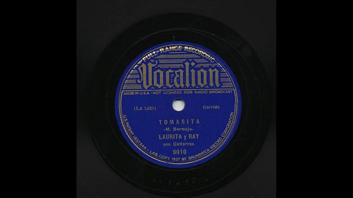 Laurita Y Ray - Tomasita - Vocalion 9010