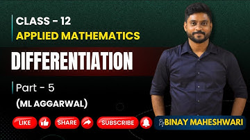 Class 12 Applied Maths | Complete Differentiation Chapter Explained|Exe 5.2|Exe 5.3|M.L Aggarwal