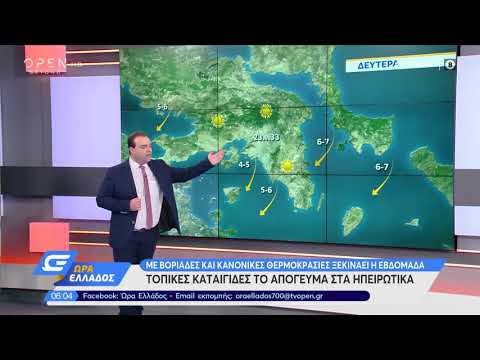 Καιρός 03/08/2020: Με βοριάδες και κανονικές θερμοκρασίες ξεκινάει η εβδομάδα- Ώρα Ελλάδος | OPEN TV