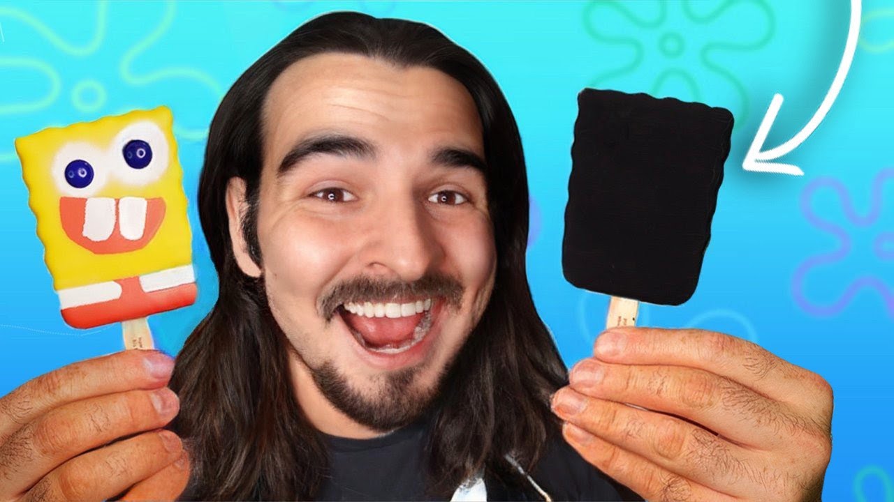 SpongeBob Popsicle vs World's Blackest Paint!