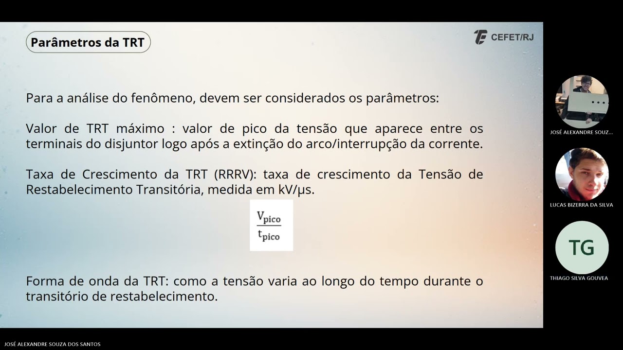 Trabalho TRT   Transitórios CEFET RJ Periodo 9