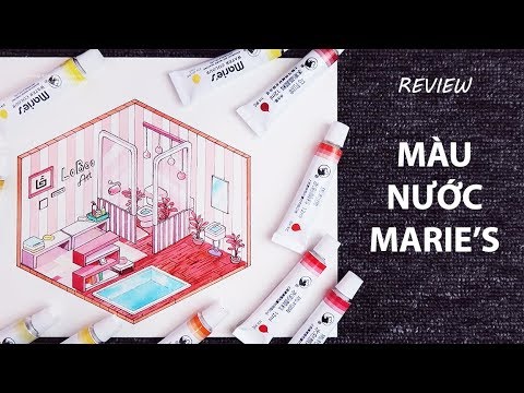 Màu Nước Tuýp - [ Họa cụ Lỗ Store ] Cảm nhận màu nước giá rẻ Marie's | Lobeo Art ( Lỗ Béo )