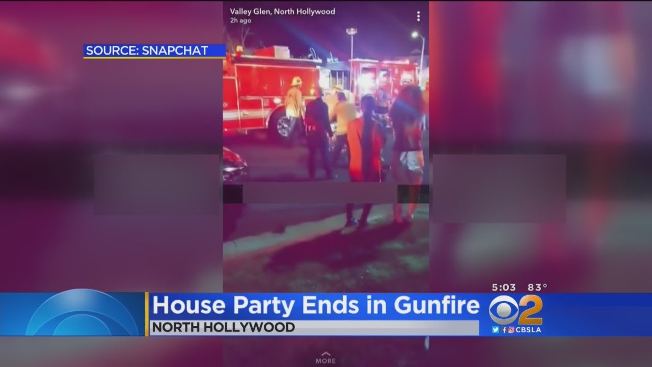 North Hollywood House Party Ends In Gunfire - YouTube