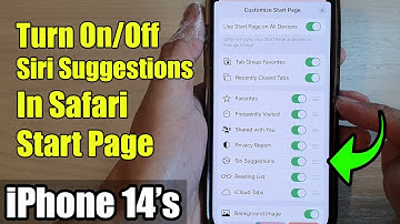 iPhone 14/14 Pro Max: How to Turn On/Off Siri Suggestions In Safari Start Page