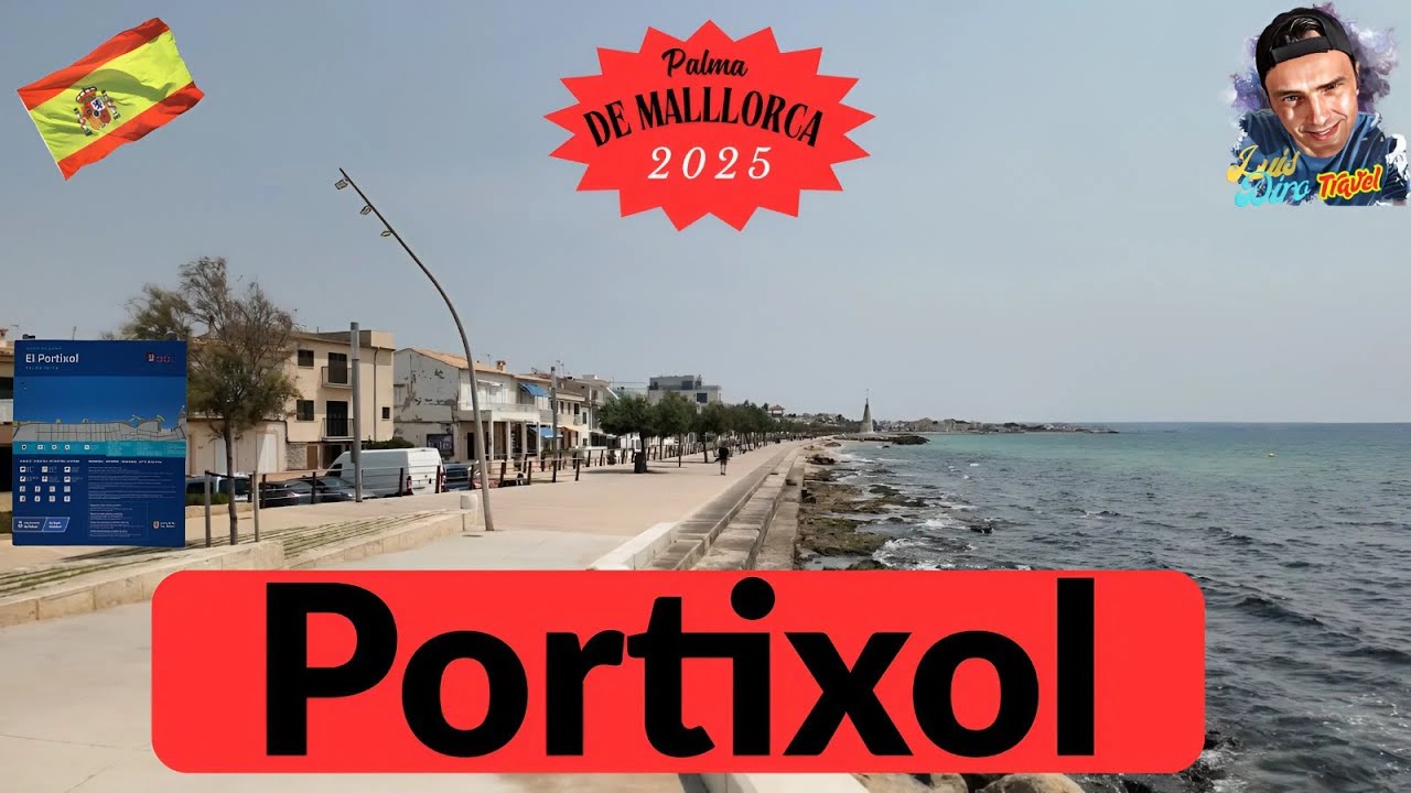 Portixol Walk🌏Palma de Mallorca✈️🇪🇸 - August 2025 - (4K Video)