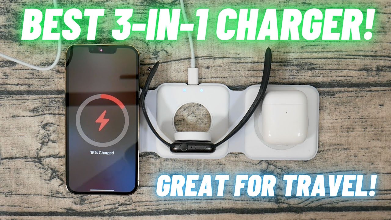 ZEERA MegFold: World's Most Portable 3-in-1 Foldable Travel MagSafe  Wireless Charger for iPhone 15,Apple Watch & AirPods