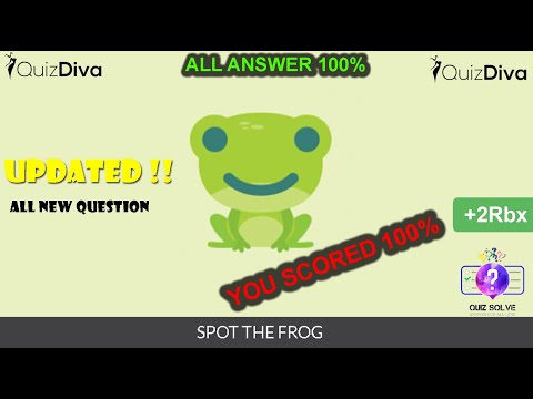 Spot The Frog Answers All Quiz Diva Questions Score 100