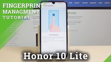 How to Add Fingerprint in Honor 10 Lite - Lock Screen Protection