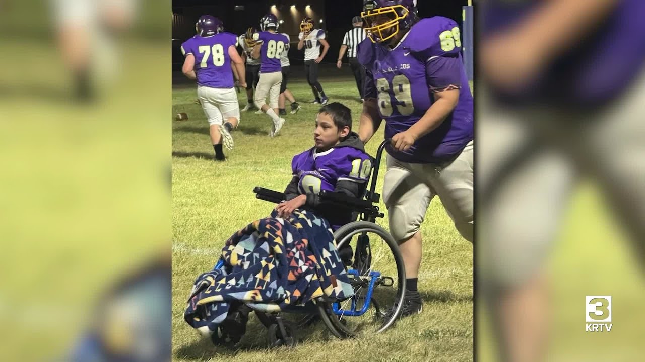 Touchdown moment brings community together for Hays-Lodgepole teen