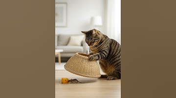 Shocking! 😱The cat sets a trap and waits in silence  #catandmousegame