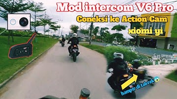 Test MOD intercom V6 Pro di actioncam yi hasil suaranya mantul