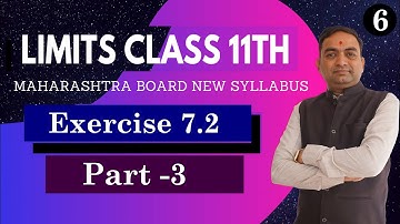 Limits Exercise 7.2 Class 11th Maharashtra Board New Syllabus Part 3