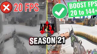🔧 Apex Legends Season 21: Dramatically Increase Performance / FPS with Any setup! / Best settings!