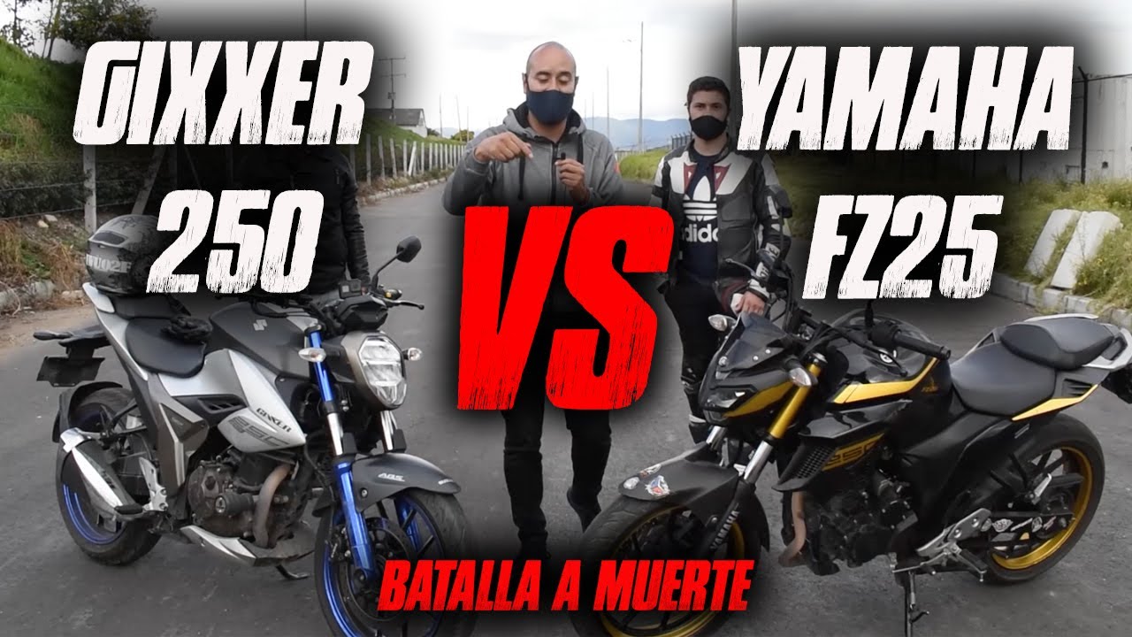 GIXXER 250 VS FZ25 BATALLA A MUERTE Drag Race