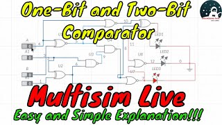 Comparator Circuit| Comparator Circuits in Digital Electronics | Multisim Live | in Urdu/Hindi