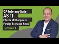 CA Intermediate: AS 11  Foreign Exchange Rates Lecture 1  CA Vinod Kumar Agarwal  A S Foundation