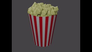 How to make a bucket of popcorn in blender (for beginners)