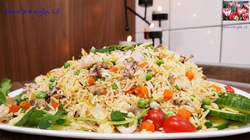 CƠM CHIÊN HẢI SẢN Bí quyết Nhà hàng - Cách chiên Hạt Cơm tơi mềm giòn ngon KHÔNG cứng by Vanh Khuyen