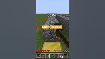 Which Pickaxe is Faster in #minecraft #shorts #minecraftshorts