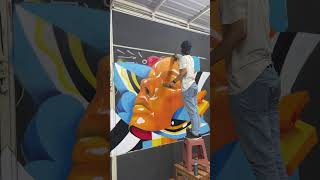 MURAL JAMMING DI KY KOPI SIGLI, SERU BETTUUULLLL #asmr #graffiti #mural #feradi #shrots