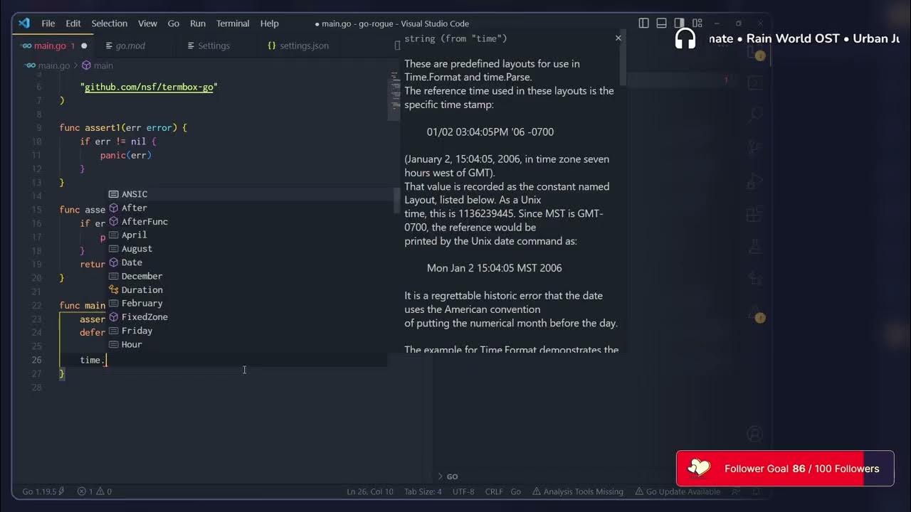 Coding a Terminal Roguelike with Go + Termbox | Day 1 - Drawing to the ...