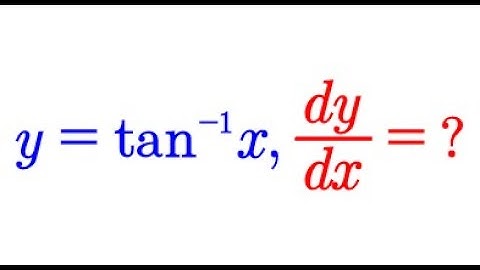 How to differentiate the inverse tangent function, y = tan-¹(x)