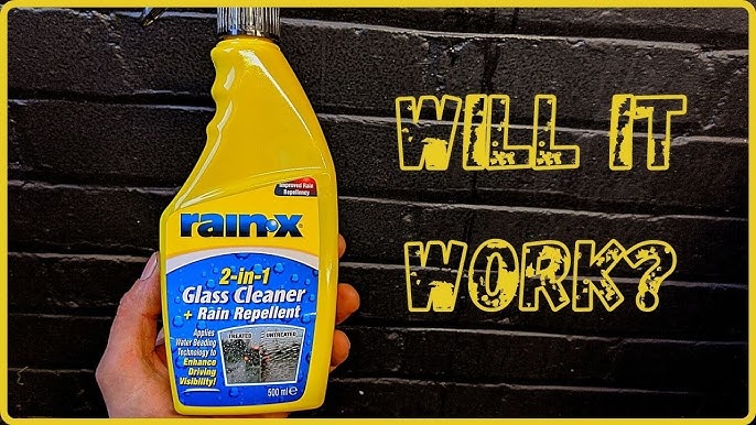 Rain-X application and long term test of car glass water repellent. 
