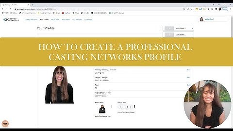 Creating A Casting Networks Profile - Global Talent Booker