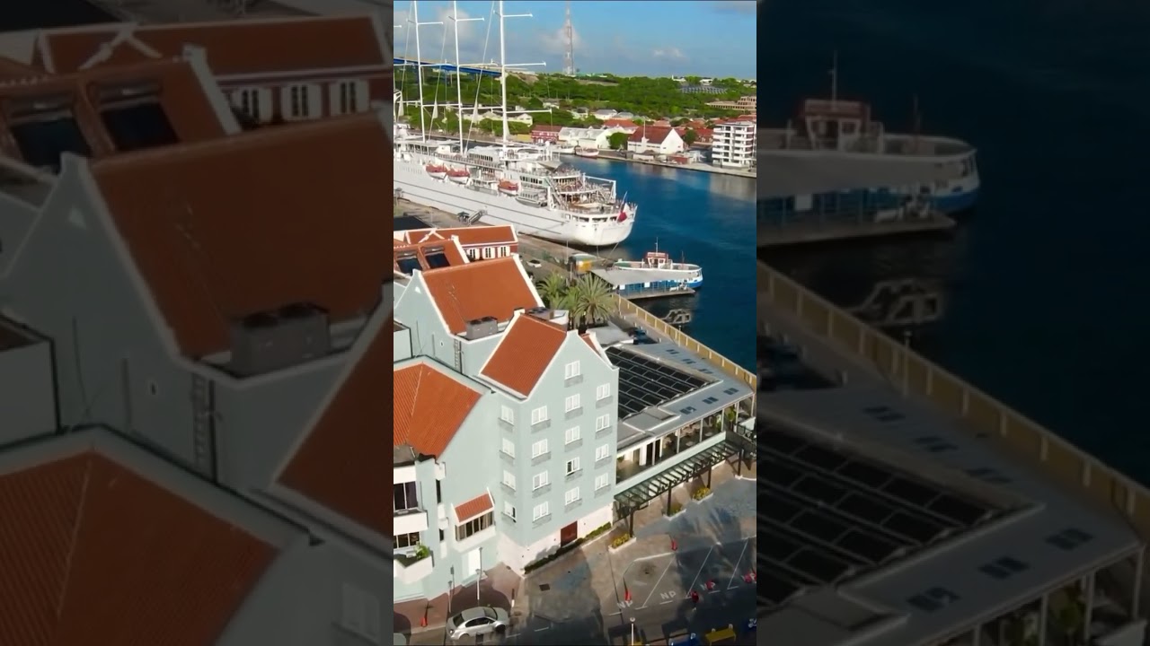 Stunning views of the Sint Anna Bay at Harbor Hotel Curaçao