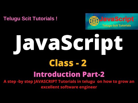 JavaScript||Class-2||Introduction Part-2||JavaScript Tutorial