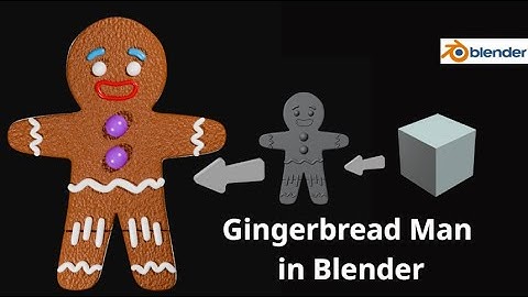 Blender 3D - Modeling Gingerbread Man | Timelapse