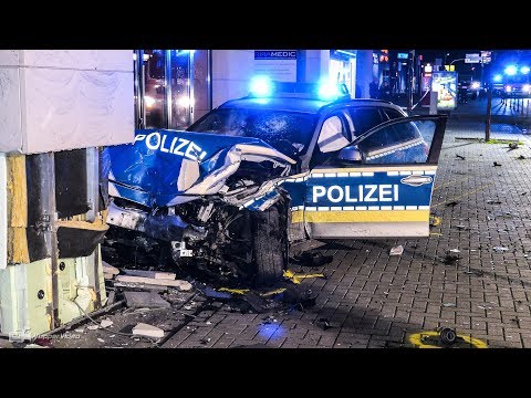 Streifenwagen kollidiert im Einsatz frontal mit PKW - Polizist schwer verletzt | Kerpen 19.01.2019