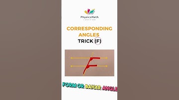 Get Ahead in Math: Trick to Find Out the Corresponding Angles #correspondingangles