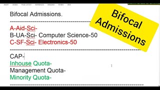 Bifocal admission Procedure for Jr Colleges (Hindi)