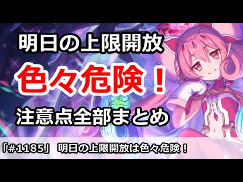 プリコネ 明日の上限解放は色々危険 注意点全部まとめ プリンセスコネクト Youtube