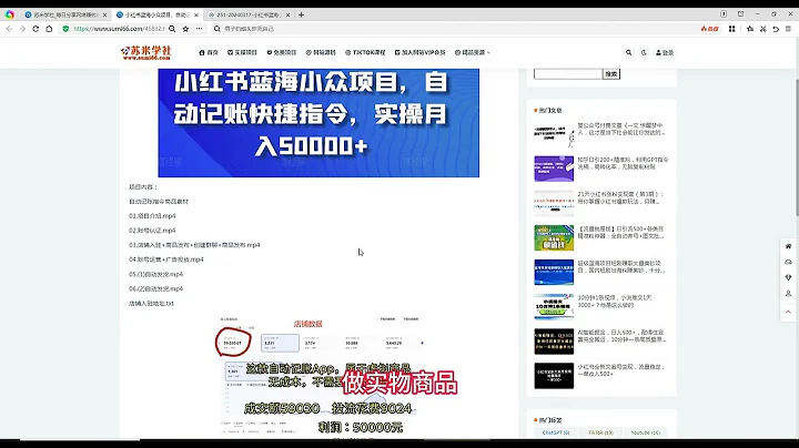 小红书蓝海小众项目，自动记账快捷指令，实操月入50000+ - 天天要闻