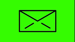 Animated Email Icon on Green Screen