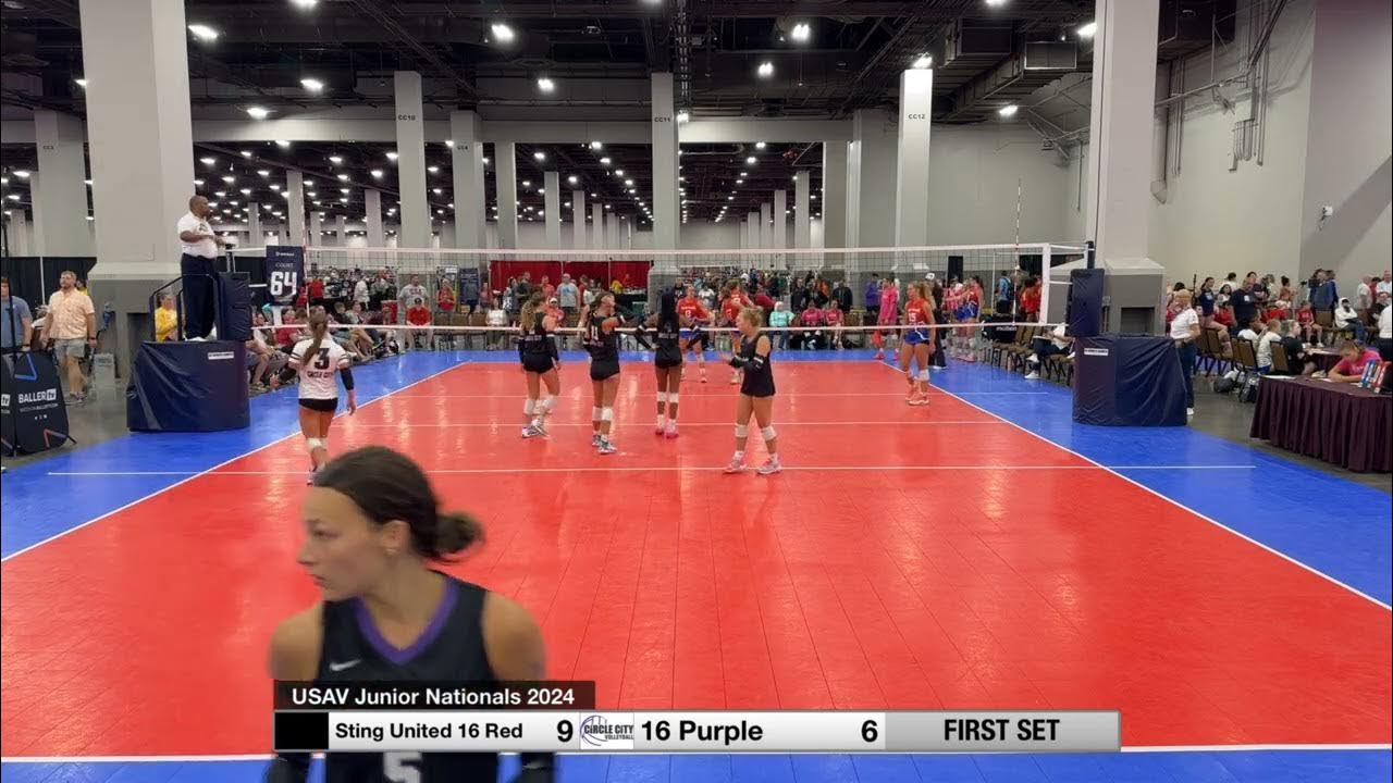 USAV Junior Nationals 2024 Circle City 16 Purple vs Sting United 16