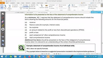 CAF 01 Introduction to Accounting (IA) Lecture 97 | IAS 1 | Part 1
