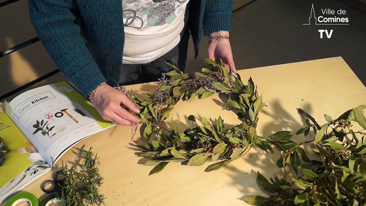 Les tutos de Véro : couronne en laurier et thym