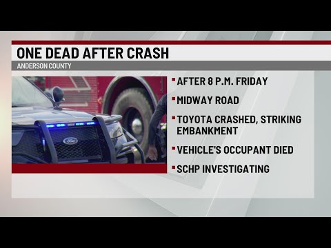 Coroner: 1 person dead after crash in Anderson Co.