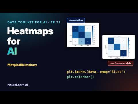 Matplotlib Heatmaps: Correlation & Confusion Matrices with imshow | Data Toolkit for AI Ep 22