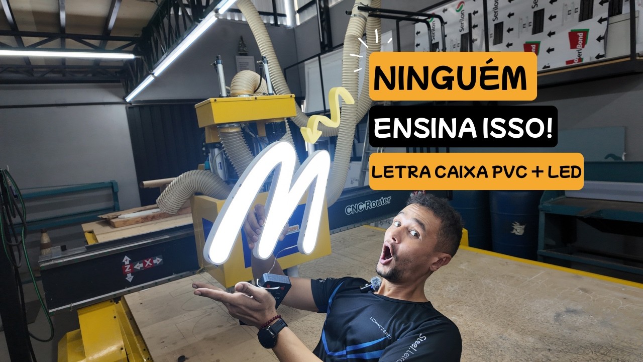 COMO FAZER LETRA CAIXA DE PVC COM LED FRONTAL PASSO A PASSO COMPLETO