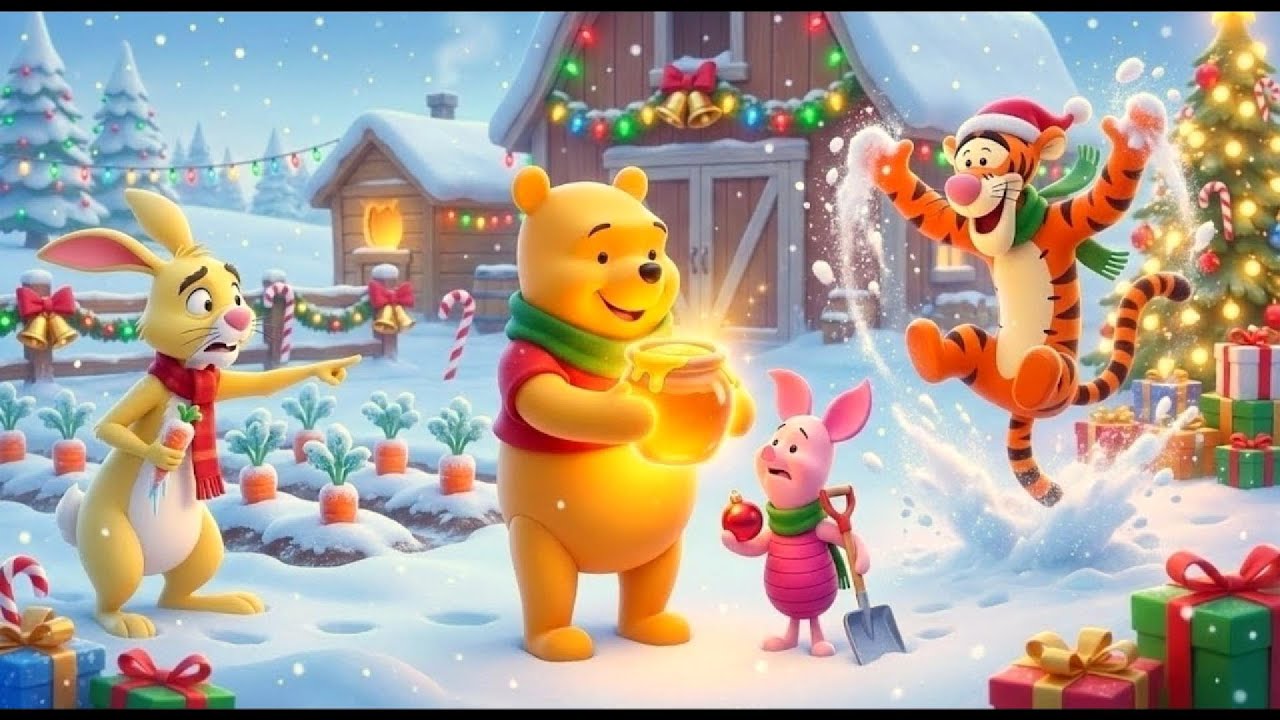 Pooh’s Christmas Farm Rescue! ❄️🍯 Snowstorm Chaos & Funny Teamwork 🎄😂 | Winnie the Pooh Animation