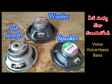 speaker,woofer,subwoofer మధ్య తేడా ఏమిటి | difference between