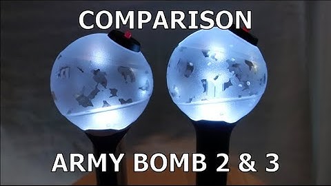 BTS ARMY BOMB LIGHTSTICK VER. 2 AND VER. 3 COMPARISON