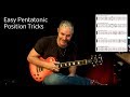 Easy pentatonic position tricks  guitar lesson